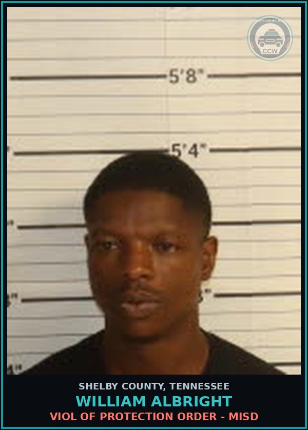 Booking mugshot of WILLIAM ALBRIGHT in Shelby County