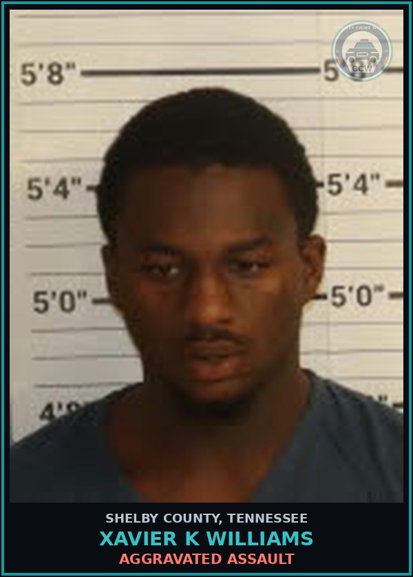 Booking mugshot of XAVIER K WILLIAMS in Shelby County