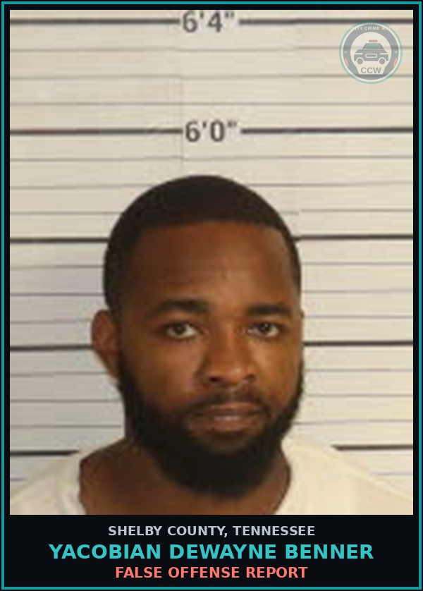 Booking mugshot of YACOBIAN DEWAYNE BENNER in Shelby County