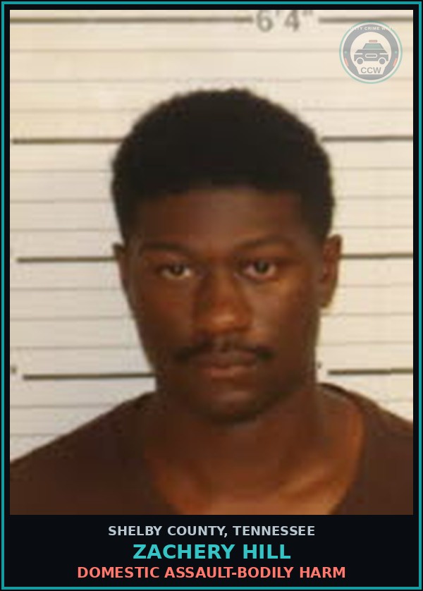 Booking mugshot of ZACHERY HILL in Shelby County