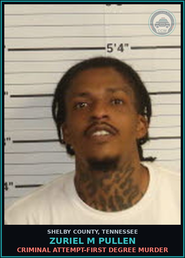Booking mugshot of ZURIEL M PULLEN in Shelby County