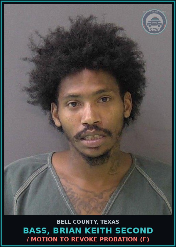 Booking mugshot of BASS, BRIAN KEITH SECOND in Bell County