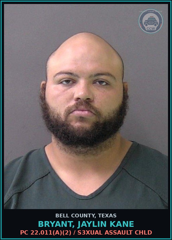 Booking mugshot of BRYANT, JAYLIN KANE in Bell County