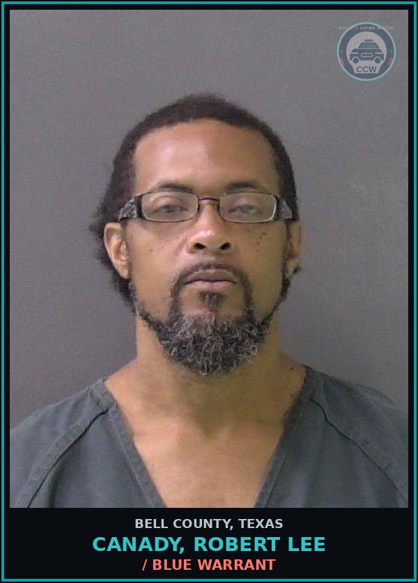 Booking mugshot of CANADY, ROBERT LEE in Bell County