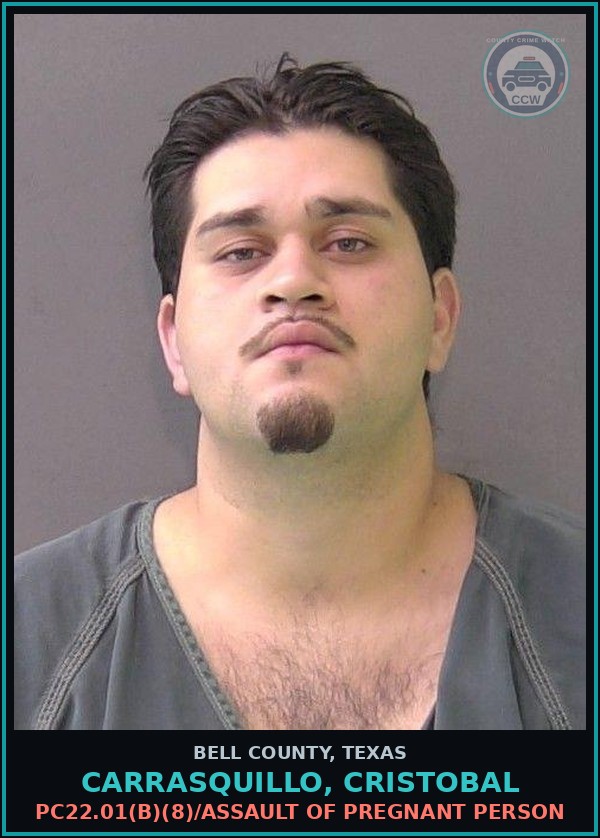 Booking mugshot of CARRASQUILLO, CRISTOBAL in Bell County