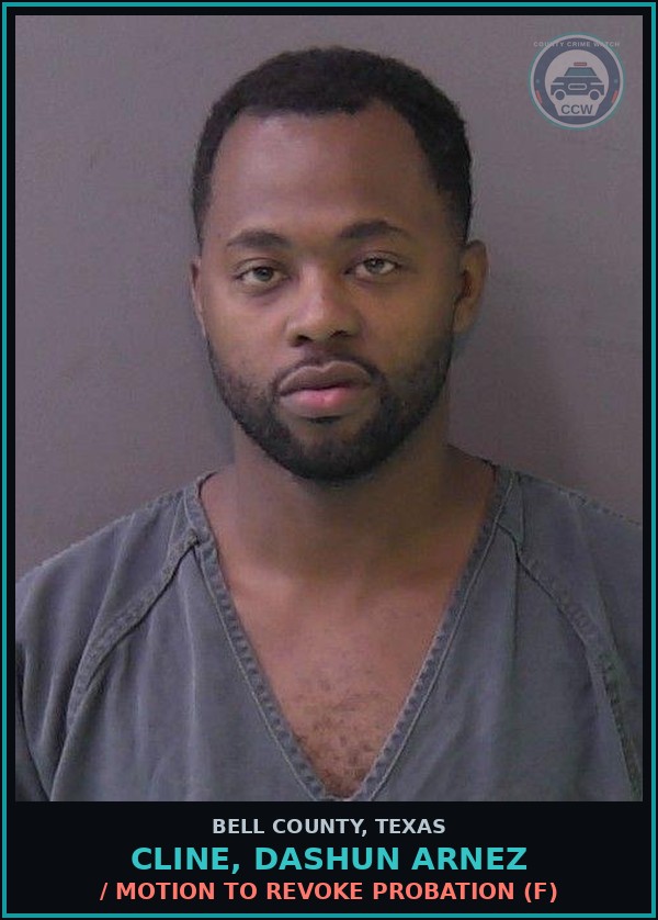 Booking mugshot of CLINE, DASHUN ARNEZ in Bell County