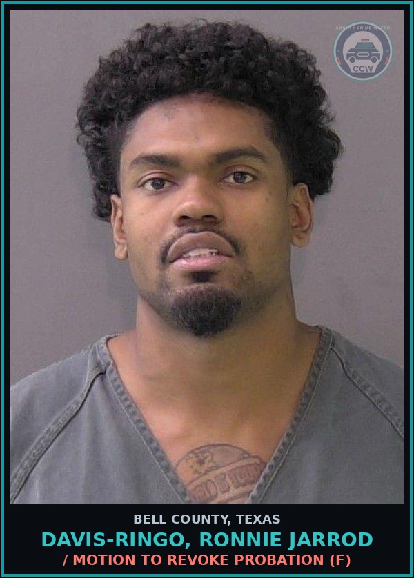 Booking mugshot of DAVIS-RINGO, RONNIE JARROD in Bell County