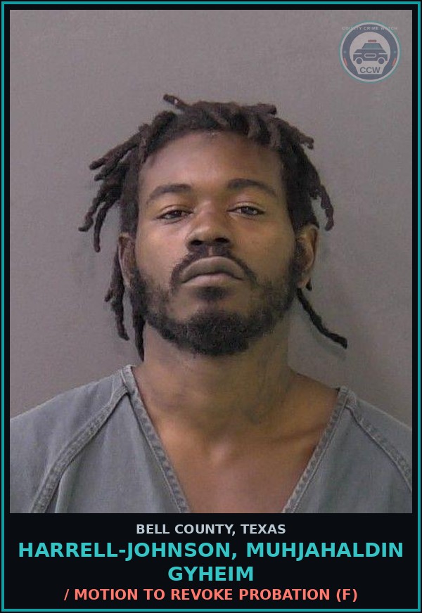 Booking mugshot of HARRELL-JOHNSON, MUHJAHALDIN GYHEIM in Bell County