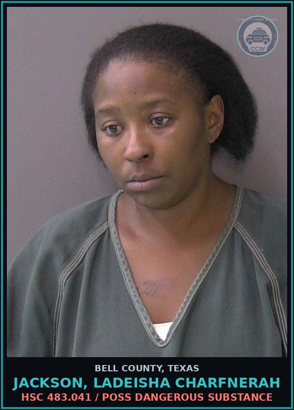 Booking mugshot of JACKSON, LADEISHA CHARFNERAH in Bell County