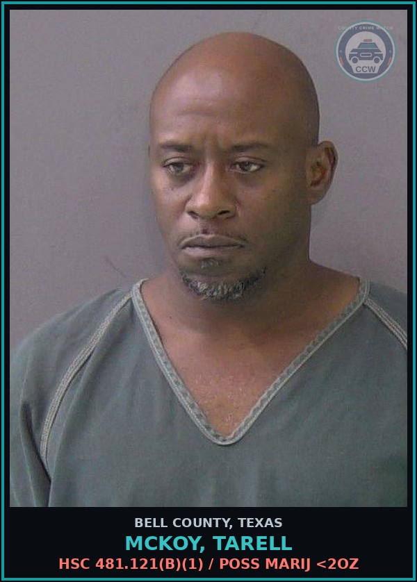 Booking mugshot of MCKOY, TARELL in Bell County
