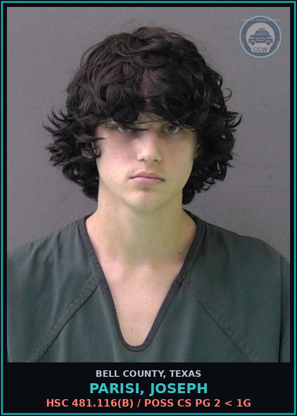 Booking mugshot of PARISI, JOSEPH in Bell County