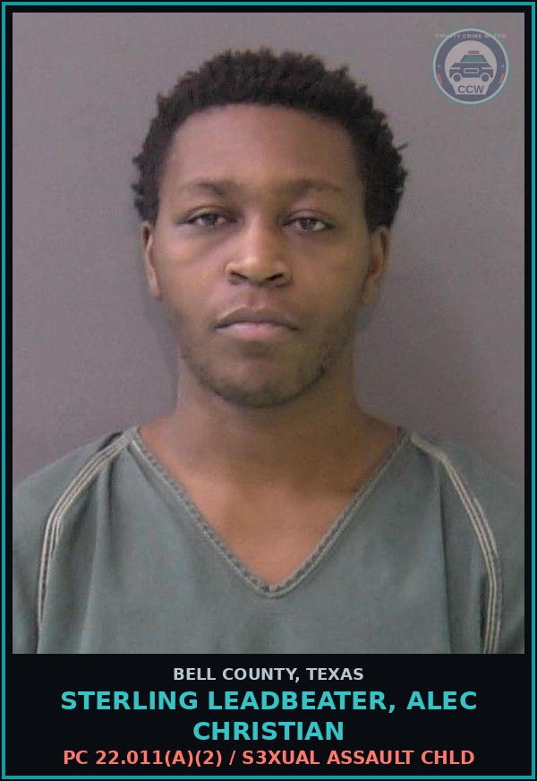 Booking mugshot of STERLING LEADBEATER, ALEC CHRISTIAN in Bell County