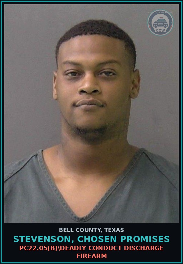 Booking mugshot of STEVENSON, CHOSEN PROMISES in Bell County