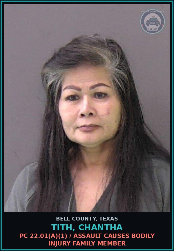 Booking mugshot of TITH, CHANTHA in Bell County