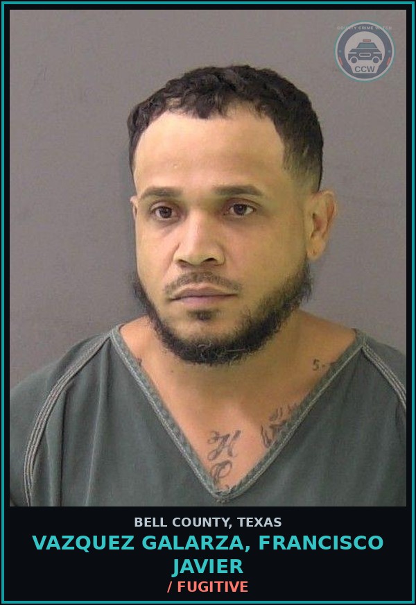 Booking mugshot of VAZQUEZ GALARZA, FRANCISCO JAVIER in Bell County