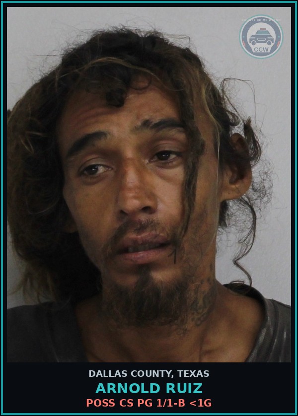 Booking mugshot of ARNOLD RUIZ in Dallas County