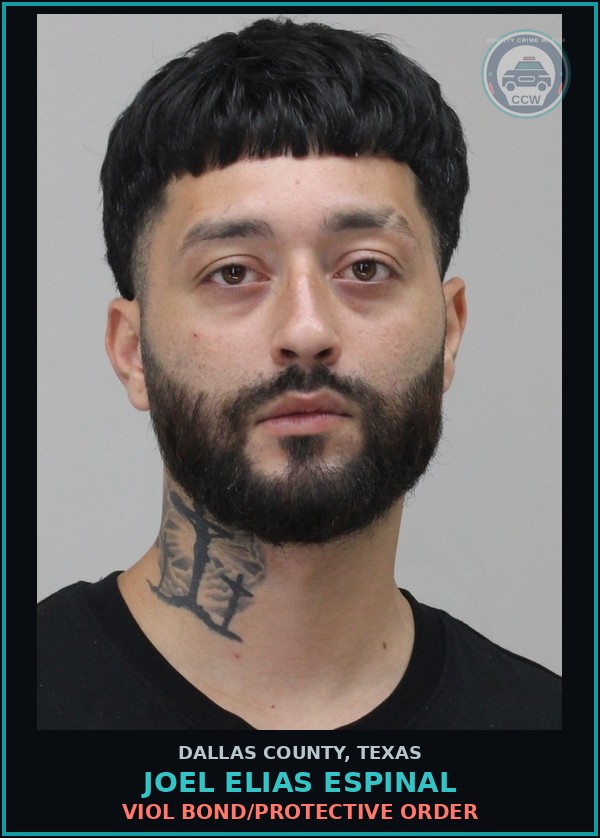 Booking mugshot of JOEL ELIAS ESPINAL in Dallas County