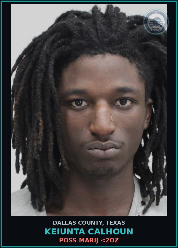 Booking mugshot of KEIUNTA CALHOUN in Dallas County