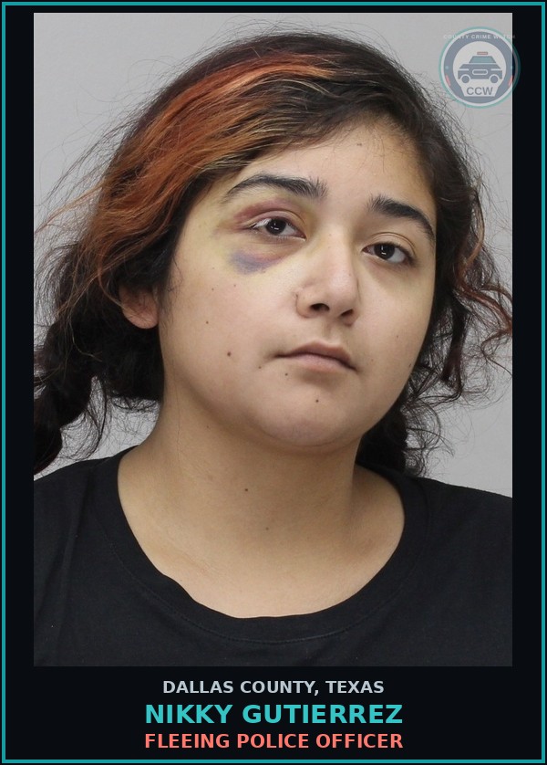 Booking mugshot of NIKKY GUTIERREZ in Dallas County