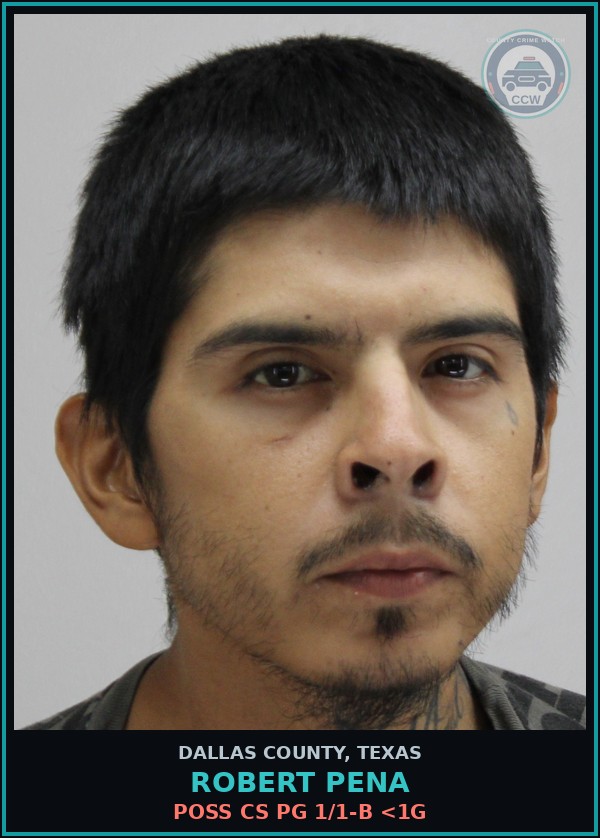 Booking mugshot of ROBERT PENA in Dallas County