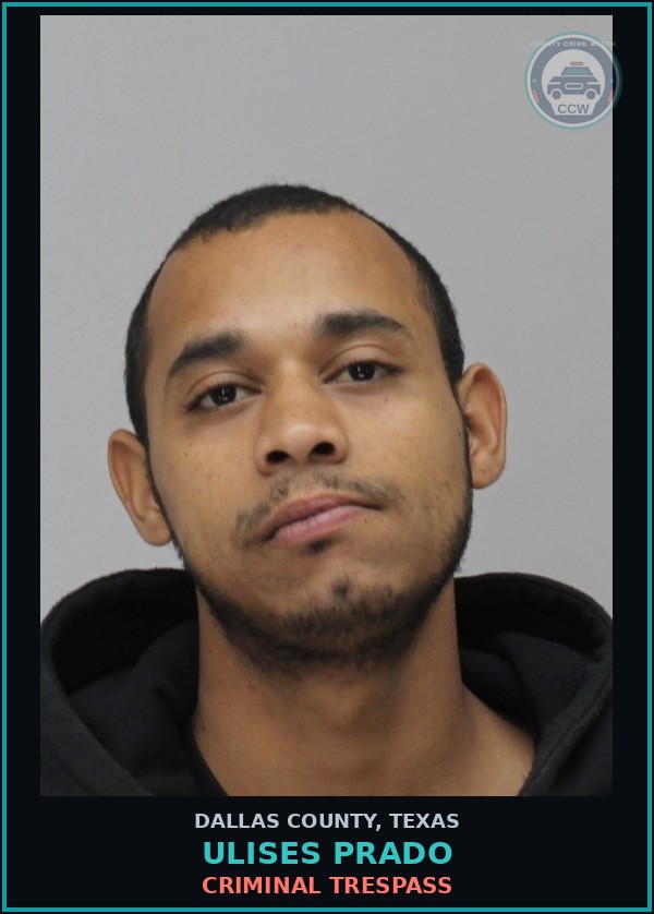 Booking mugshot of ULISES PRADO in Dallas County