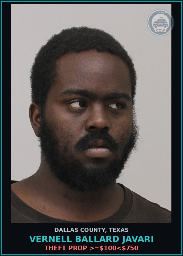 Booking mugshot of VERNELL BALLARD JAVARI in Dallas County