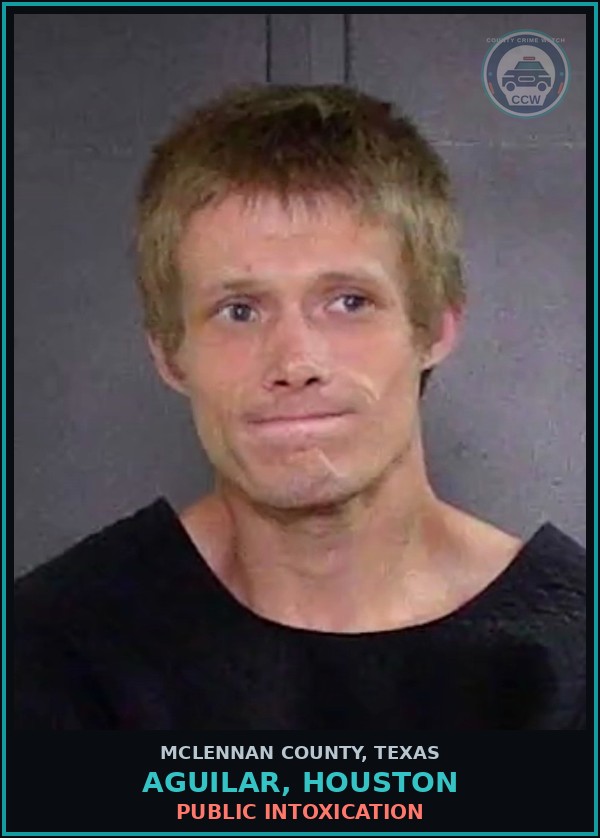 Booking mugshot of AGUILAR, HOUSTON in McLennan County
