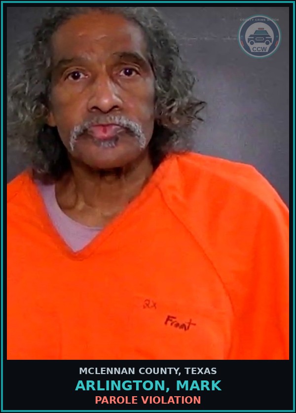 Booking mugshot of ARLINGTON, MARK in McLennan County