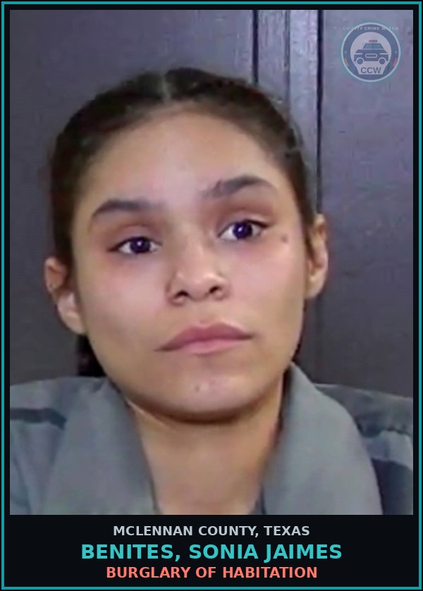 Booking mugshot of BENITES, SONIA JAIMES in McLennan County