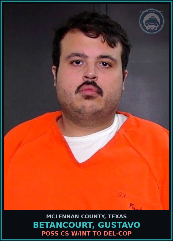 Booking mugshot of BETANCOURT, GUSTAVO in McLennan County