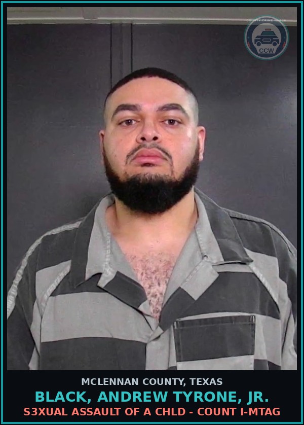 Booking mugshot of BLACK, ANDREW TYRONE, JR. in McLennan County
