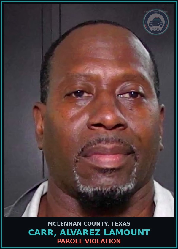 Booking mugshot of CARR, ALVAREZ LAMOUNT in McLennan County