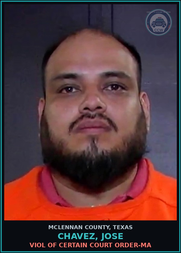 Booking mugshot of CHAVEZ, JOSE in McLennan County