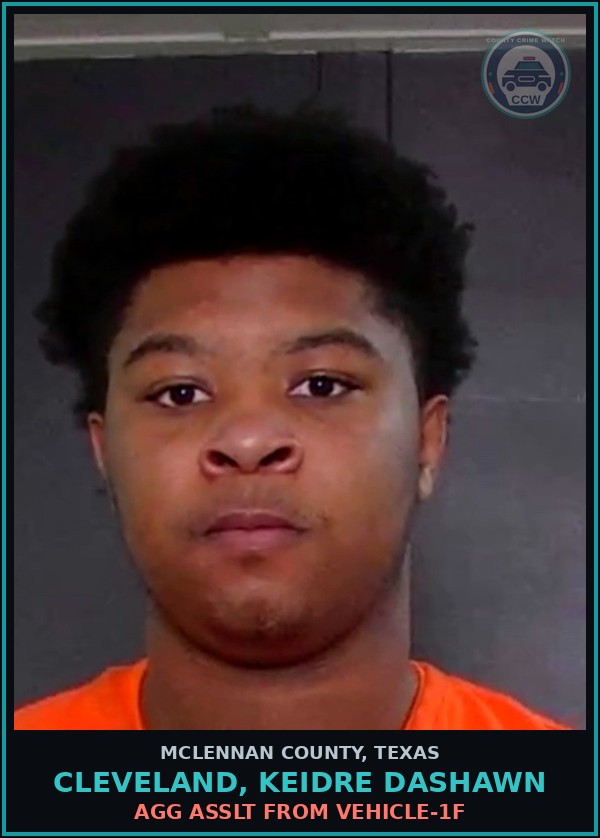 Booking mugshot of CLEVELAND, KEIDRE DASHAWN in McLennan County