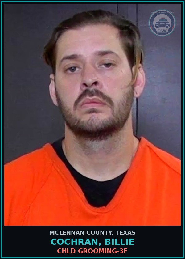 Booking mugshot of COCHRAN, BILLIE in McLennan County