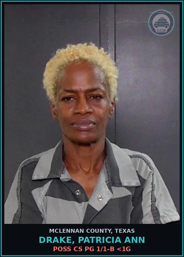 Booking mugshot of DRAKE, PATRICIA ANN in McLennan County