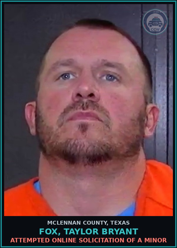 Booking mugshot of FOX, TAYLOR BRYANT in McLennan County