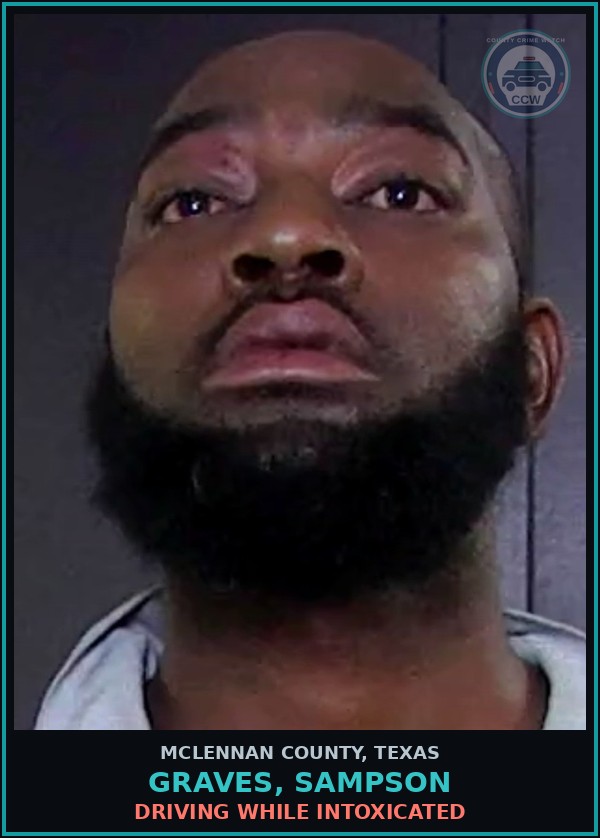 Booking mugshot of GRAVES, SAMPSON in McLennan County