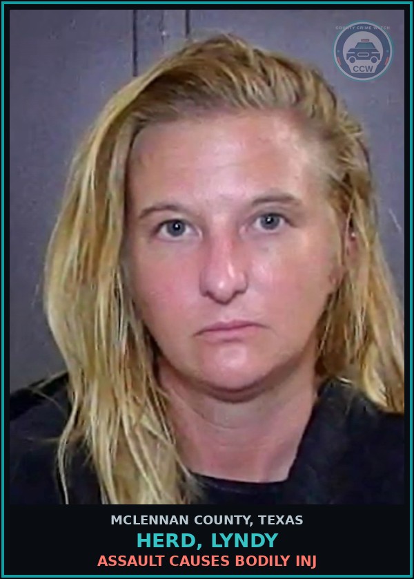 Booking mugshot of HERD, LYNDY in McLennan County