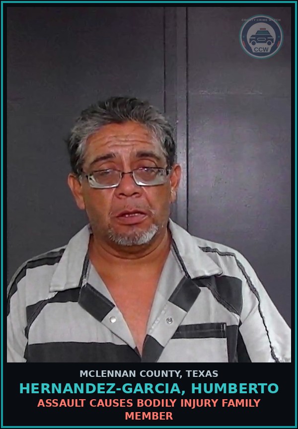 Booking mugshot of HERNANDEZ-GARCIA, HUMBERTO in McLennan County