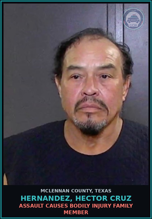 Booking mugshot of HERNANDEZ, HECTOR CRUZ in McLennan County