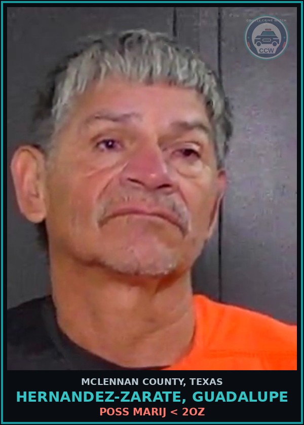 Booking mugshot of HERNANDEZ-ZARATE, GUADALUPE in McLennan County