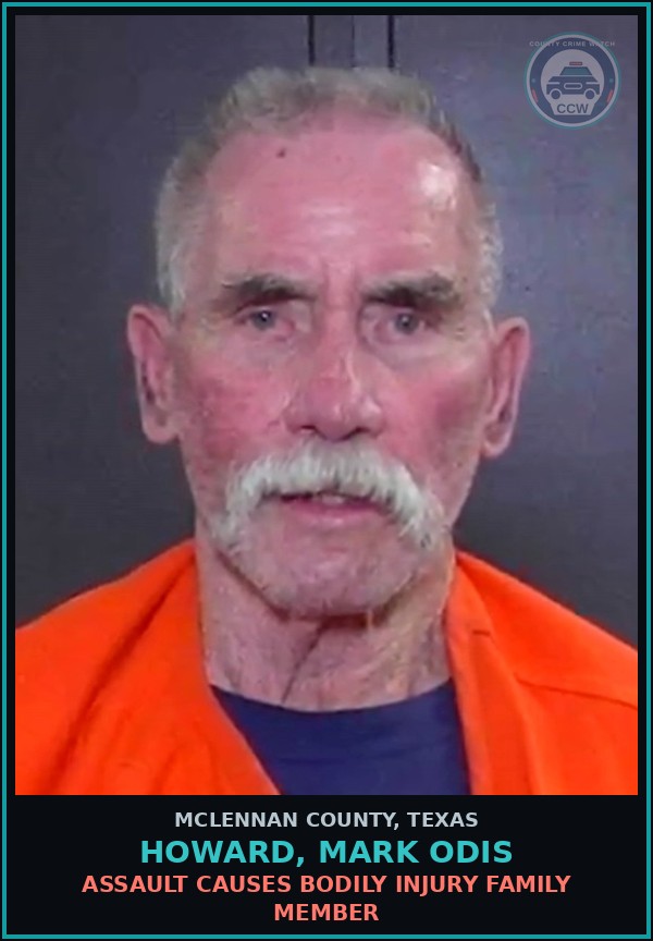 Booking mugshot of HOWARD, MARK ODIS in McLennan County