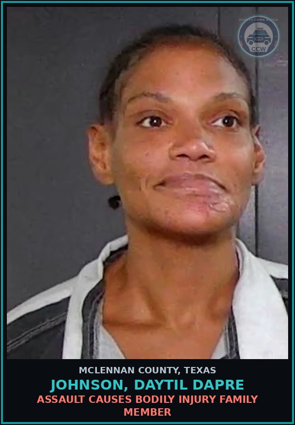 Booking mugshot of JOHNSON, DAYTIL DAPRE in McLennan County