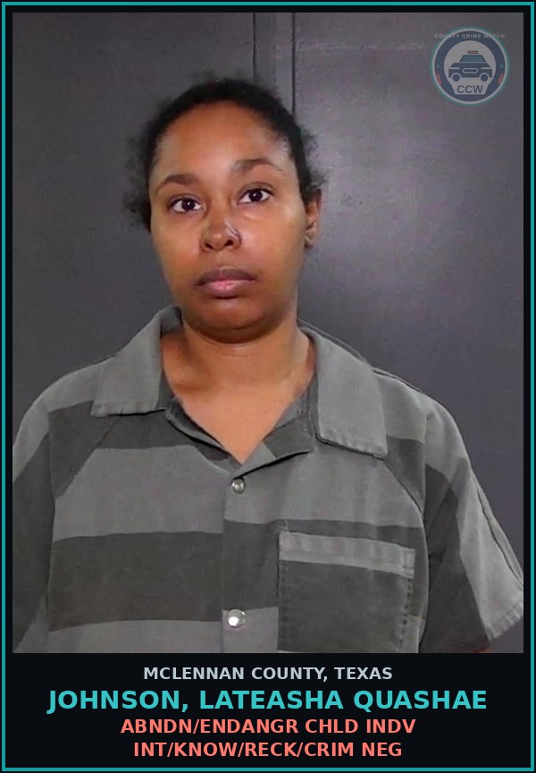Booking mugshot of JOHNSON, LATEASHA QUASHAE in McLennan County