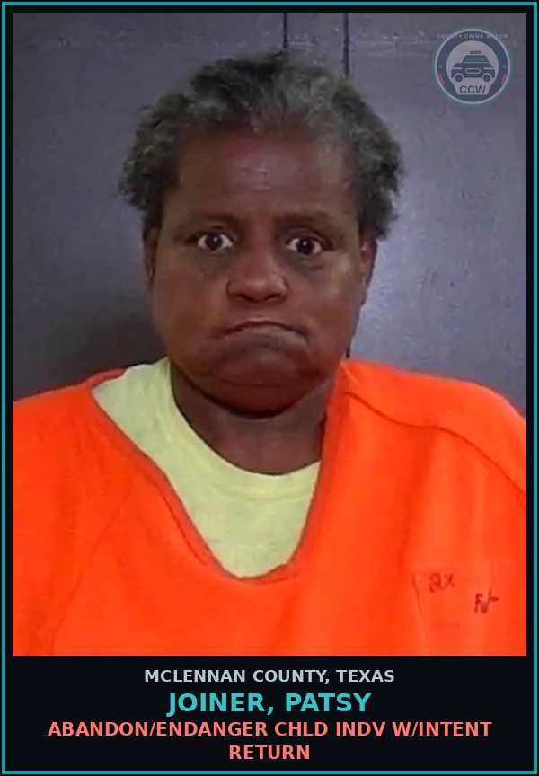 Booking mugshot of JOINER, PATSY in McLennan County