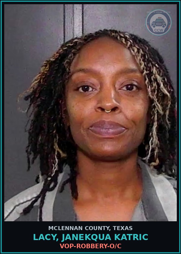 Booking mugshot of LACY, JANEKQUA KATRIC in McLennan County