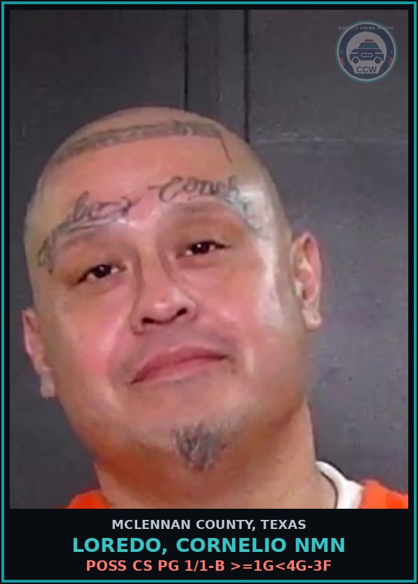 Booking mugshot of LOREDO, CORNELIO NMN in McLennan County