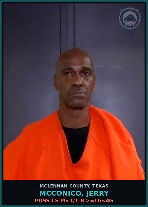 Booking mugshot of MCCONICO, JERRY in McLennan County