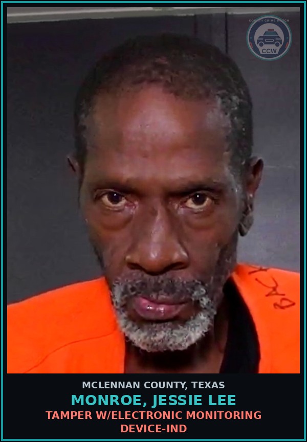 Booking mugshot of MONROE, JESSIE LEE in McLennan County